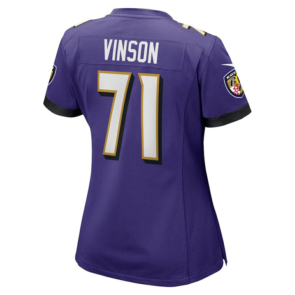 Carson Vinson Baltimore Ravens Women's Team Game Jersey - Purple Jerseys