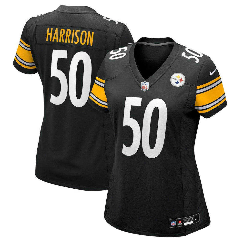 Malik Harrison Pittsburgh Steelers Women's Team Game Jersey - Black Jerseys