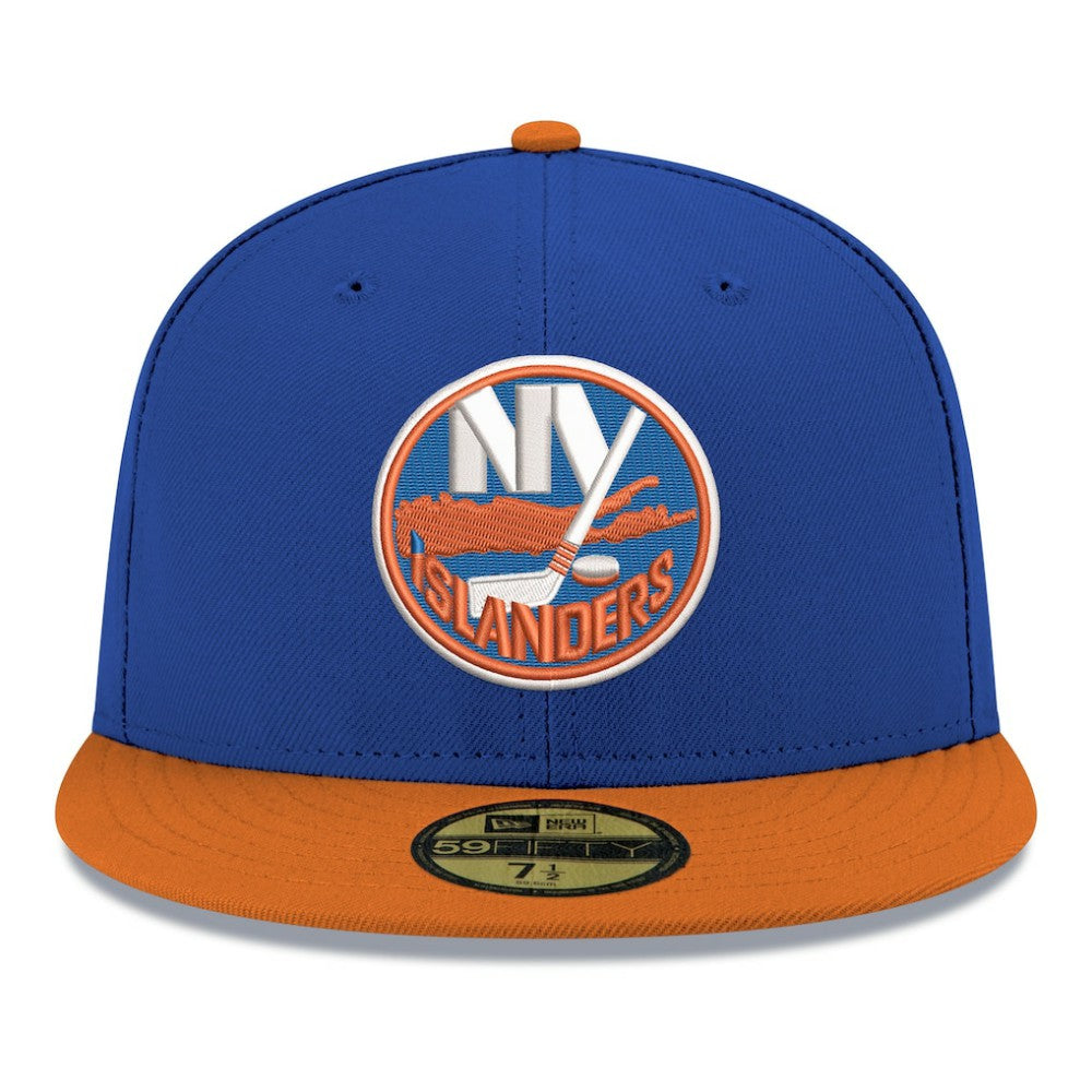 New York Islanders New Era Core Logo Two-Tone 59FIFTY Fitted Hat - Blue | US 203471432