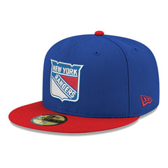 New York Rangers New Era Core Logo Two-Tone 59FIFTY Fitted Hat - Blue | US 203471433