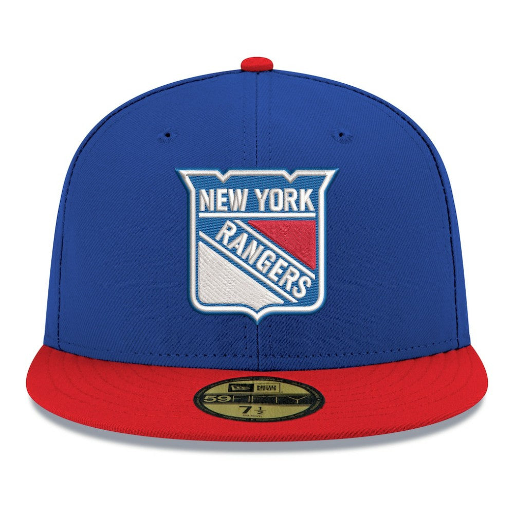 New York Rangers New Era Core Logo Two-Tone 59FIFTY Fitted Hat - Blue | US 203471433
