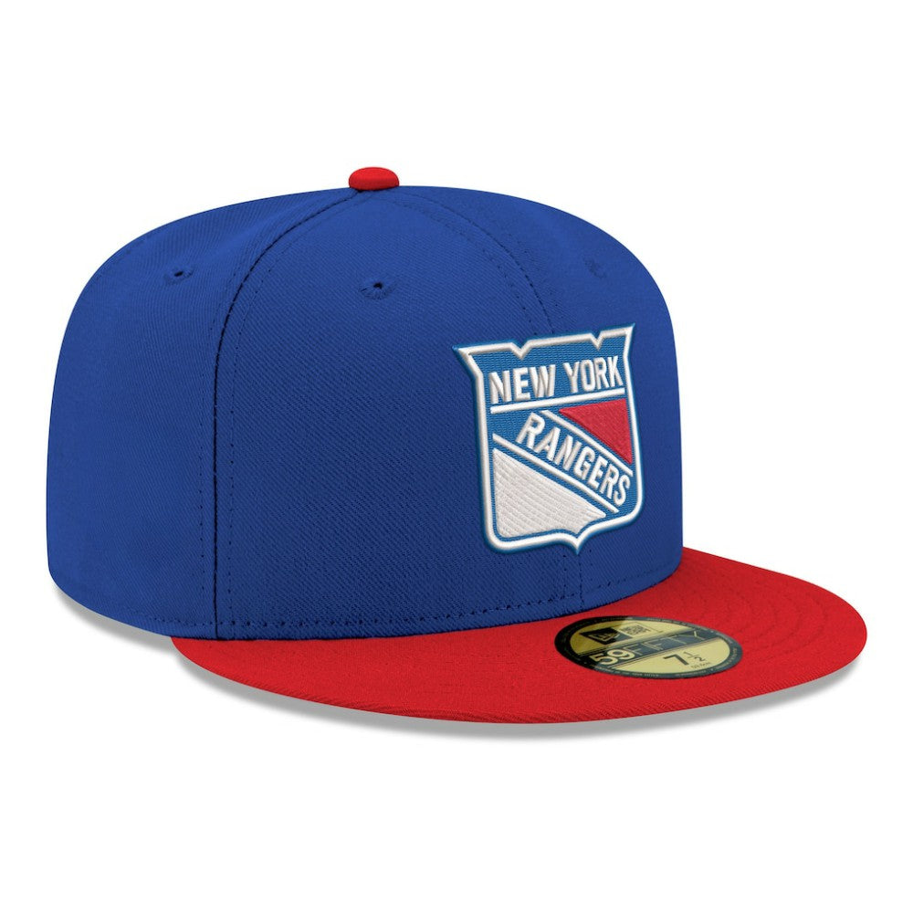 New York Rangers New Era Core Logo Two-Tone 59FIFTY Fitted Hat - Blue | US 203471433