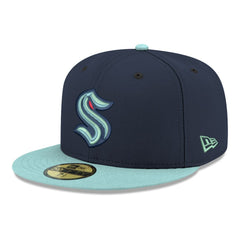 Seattle Kraken New Era Core Logo Two-Tone 59FIFTY Fitted Hat - Navy | US 203471438