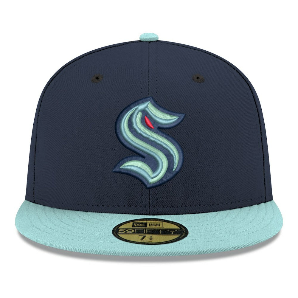 Seattle Kraken New Era Core Logo Two-Tone 59FIFTY Fitted Hat - Navy | US 203471438