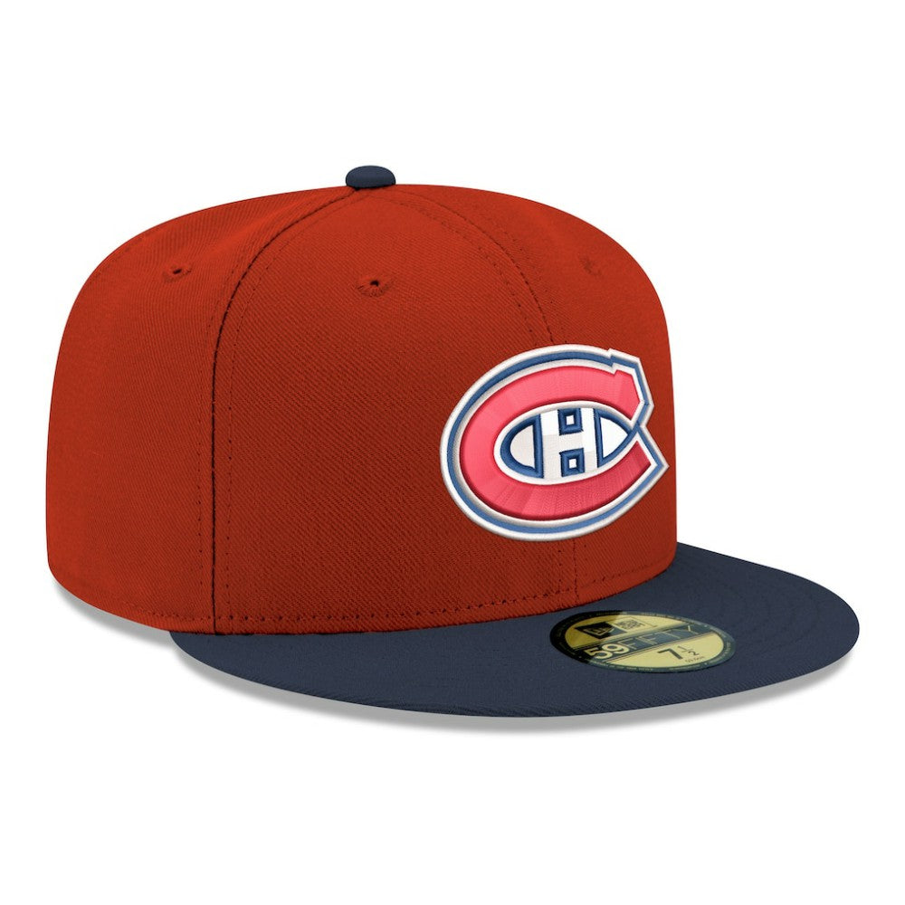 Montreal Canadiens New Era Core Logo Two-Tone 59FIFTY Fitted Hat - Red | US 203471439