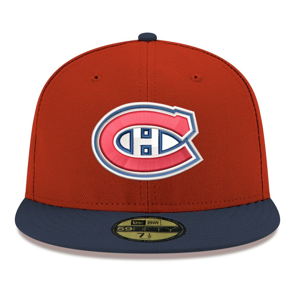 Montreal Canadiens New Era Core Logo Two-Tone 59FIFTY Fitted Hat - Red | US 203471439