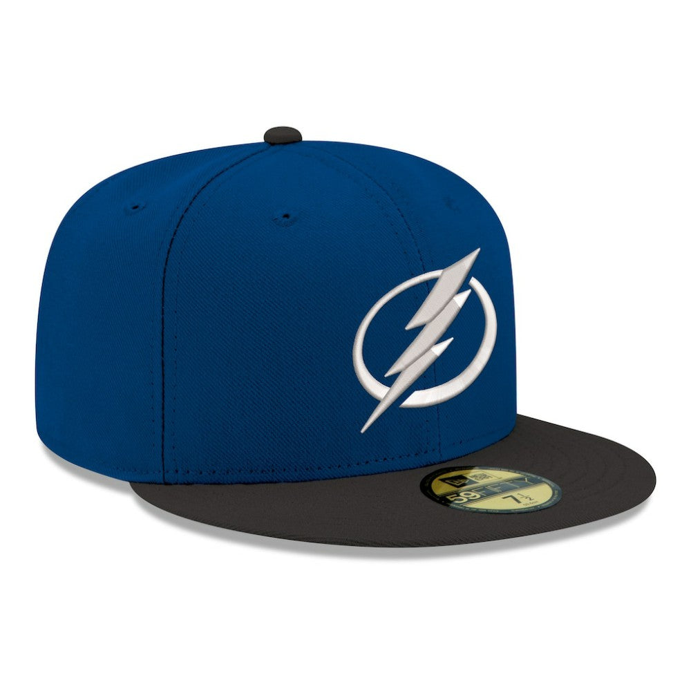 Tampa Bay Lightning New Era Core Logo Two-Tone 59FIFTY Fitted Hat - Blue | US 203471441
