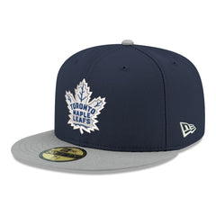 Toronto Maple Leafs New Era Core Logo Two-Tone 59FIFTY Fitted Hat - Navy | US 203471442