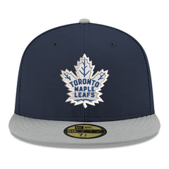 Toronto Maple Leafs New Era Core Logo Two-Tone 59FIFTY Fitted Hat - Navy | US 203471442