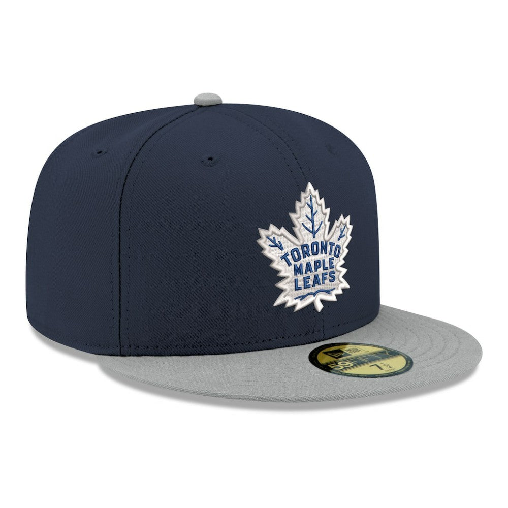 Toronto Maple Leafs New Era Core Logo Two-Tone 59FIFTY Fitted Hat - Navy | US 203471442