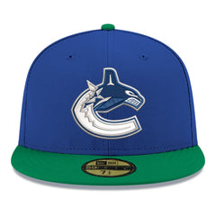 Vancouver Canucks New Era Core Logo Two-Tone 59FIFTY Fitted Hat - Blue | US 203471444