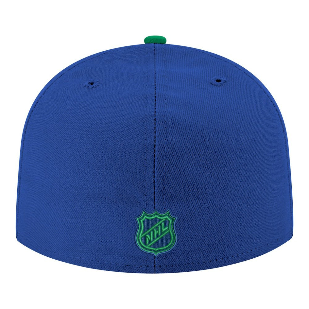 Vancouver Canucks New Era Core Logo Two-Tone 59FIFTY Fitted Hat - Blue | US 203471444