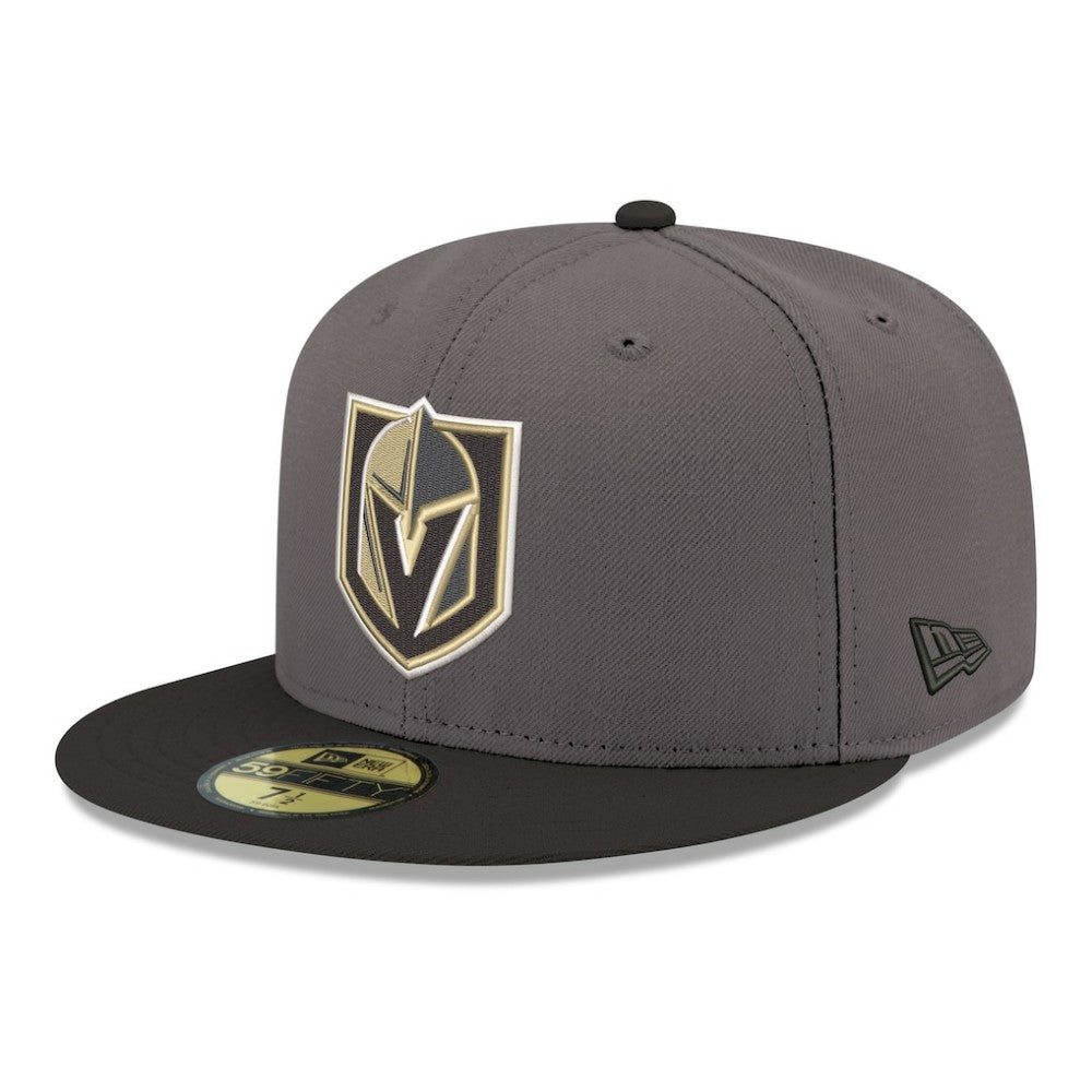 Vegas Golden Knights New Era Core Logo Two-Tone 59FIFTY Fitted Hat - Gray | US 203471445