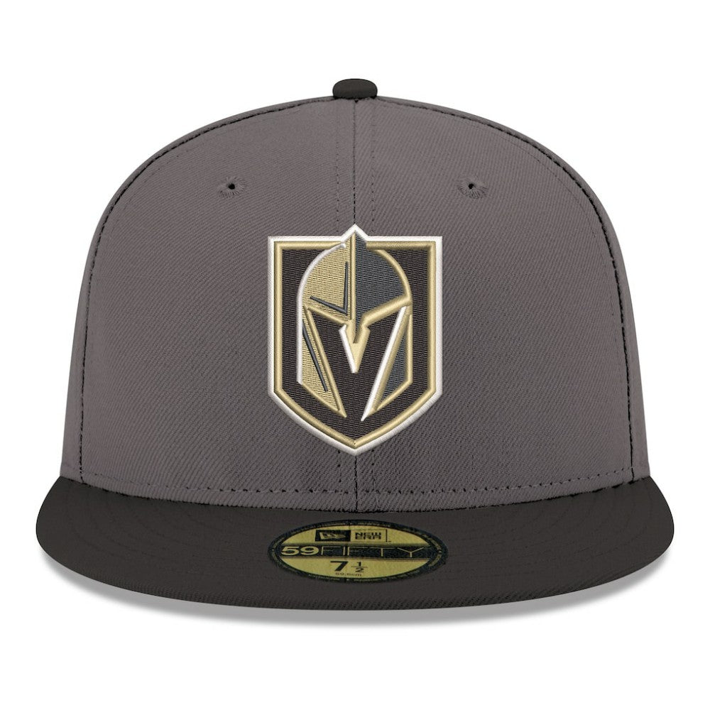 Vegas Golden Knights New Era Core Logo Two-Tone 59FIFTY Fitted Hat - Gray | US 203471445