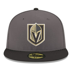 Vegas Golden Knights New Era Core Logo Two-Tone 59FIFTY Fitted Hat - Gray | US 203471445