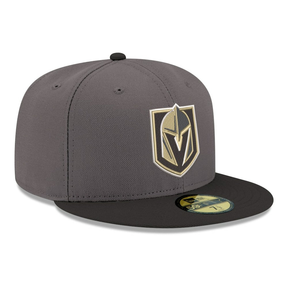 Vegas Golden Knights New Era Core Logo Two-Tone 59FIFTY Fitted Hat - Gray | US 203471445