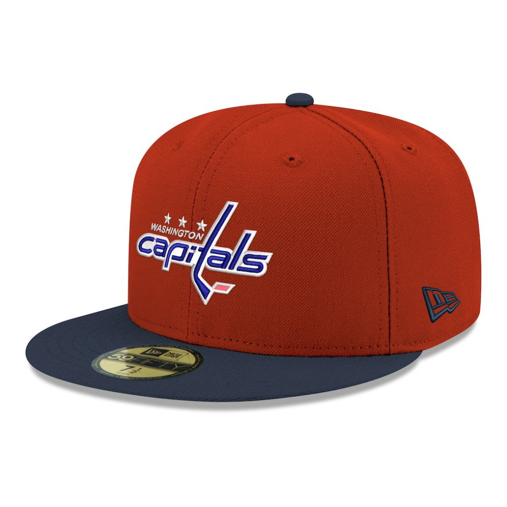 Washington Capitals New Era Core Logo Two-Tone 59FIFTY Fitted Hat - Red | US 203471446