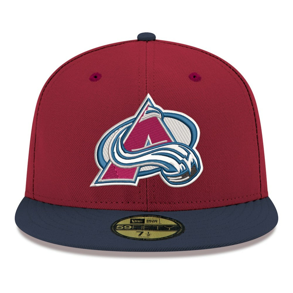 Colorado Avalanche New Era Core Logo Two-Tone 59FIFTY Fitted Hat - Burgundy | US 203471448