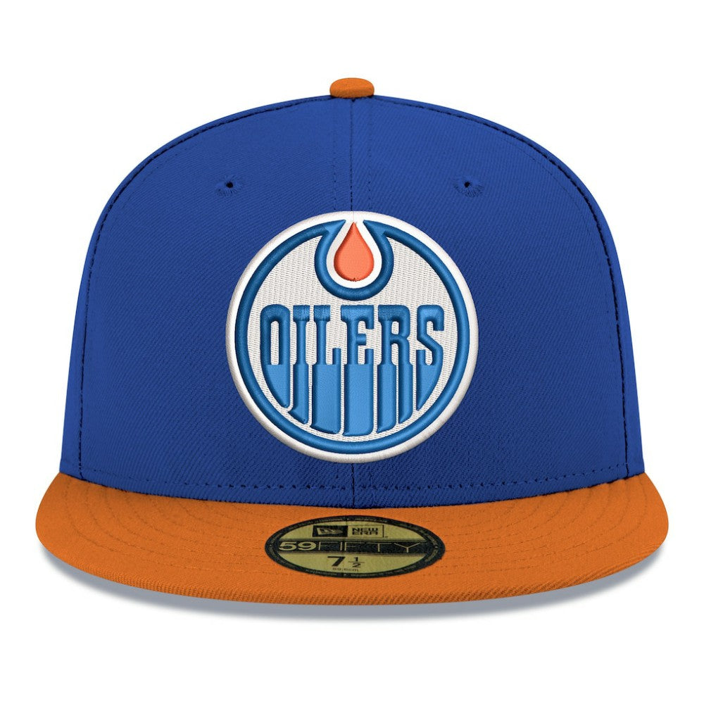 Edmonton Oilers New Era Core Logo Two-Tone 59FIFTY Fitted Hat - Royal | US 203471452