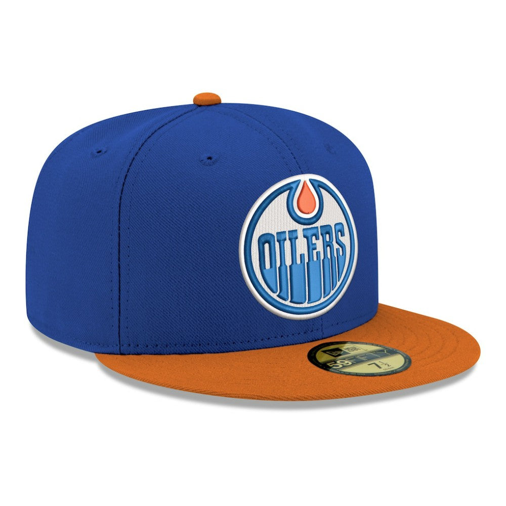Edmonton Oilers New Era Core Logo Two-Tone 59FIFTY Fitted Hat - Royal | US 203471452