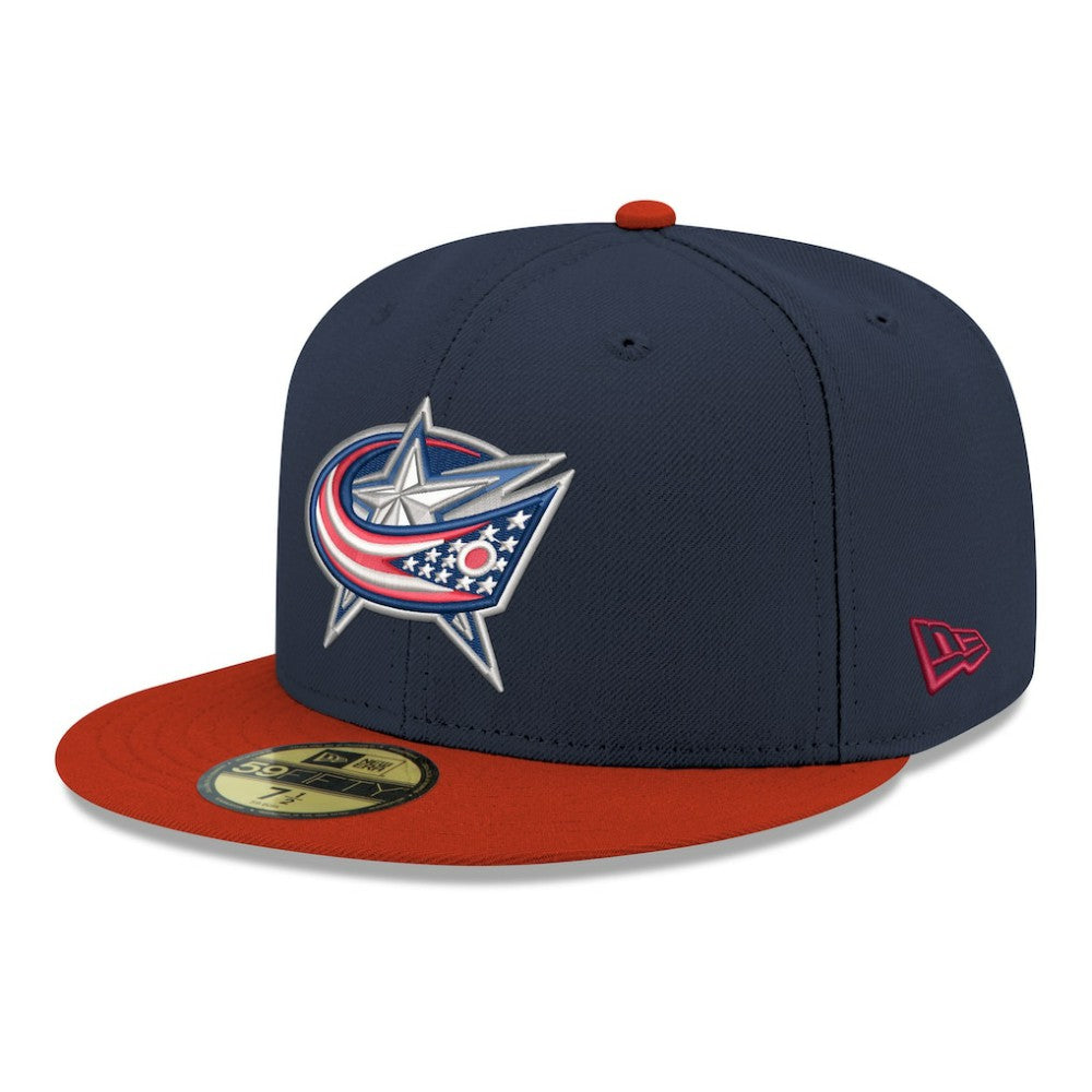 Columbus Blue Jackets New Era Core Logo Two-Tone 59FIFTY Fitted Hat - Navy | US 203471453