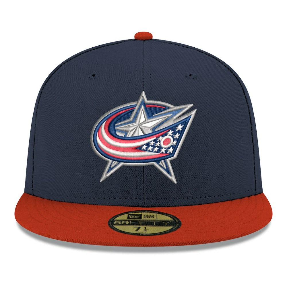 Columbus Blue Jackets New Era Core Logo Two-Tone 59FIFTY Fitted Hat - Navy | US 203471453