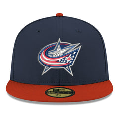 Columbus Blue Jackets New Era Core Logo Two-Tone 59FIFTY Fitted Hat - Navy | US 203471453