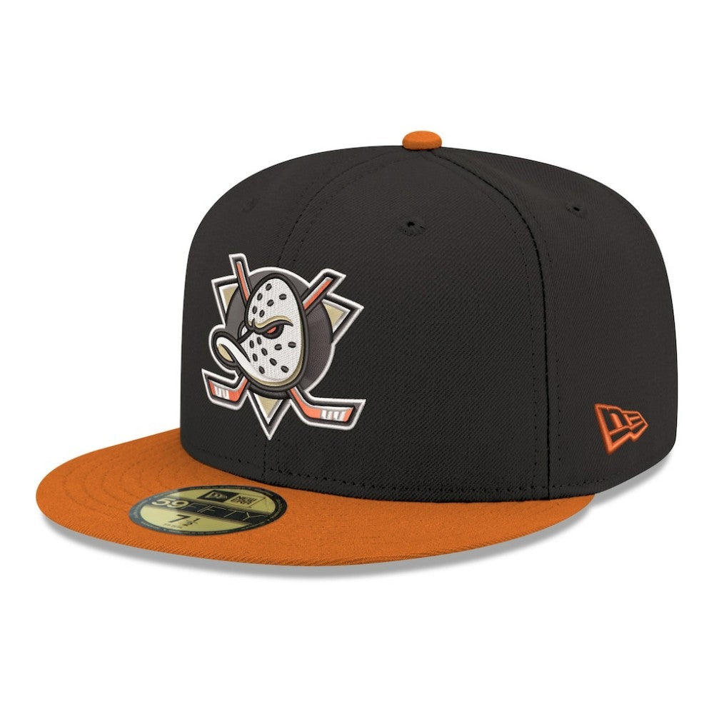 Anaheim Ducks New Era Core Logo Two-Tone 59FIFTY Fitted Hat - Black | US 203471456