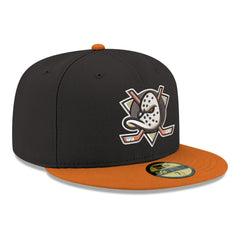 Anaheim Ducks New Era Core Logo Two-Tone 59FIFTY Fitted Hat - Black | US 203471456