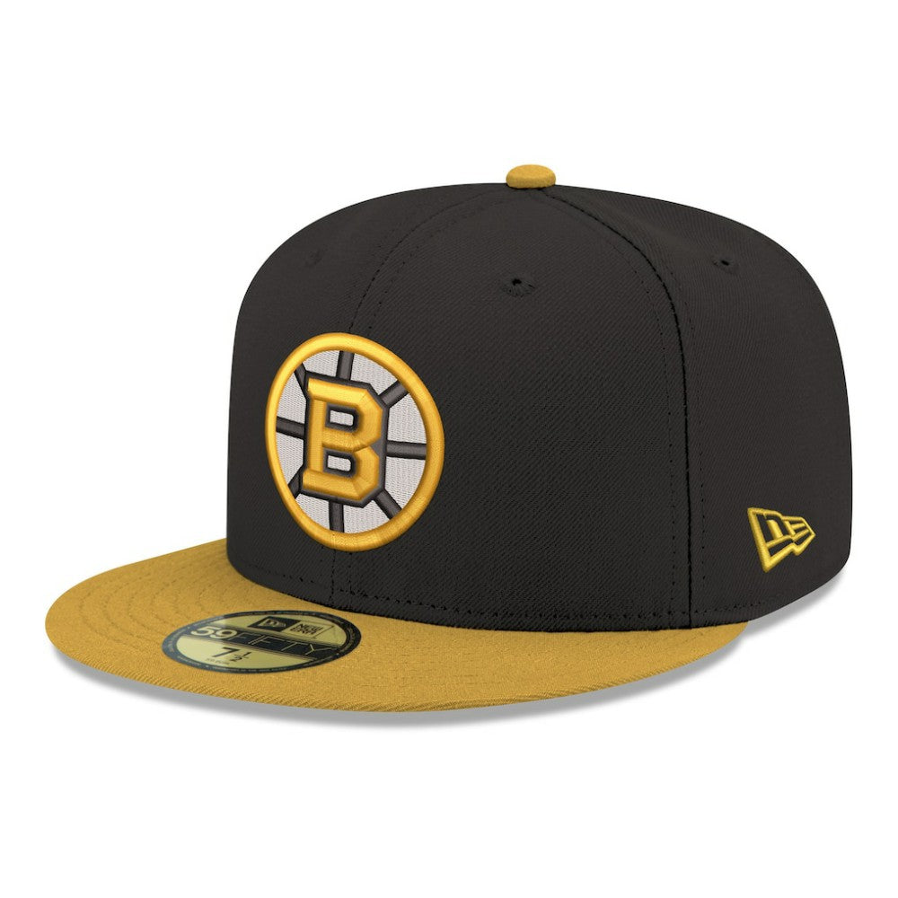 Boston Bruins New Era Core Logo Two-Tone 59FIFTY Fitted Hat - Black | US 203471457