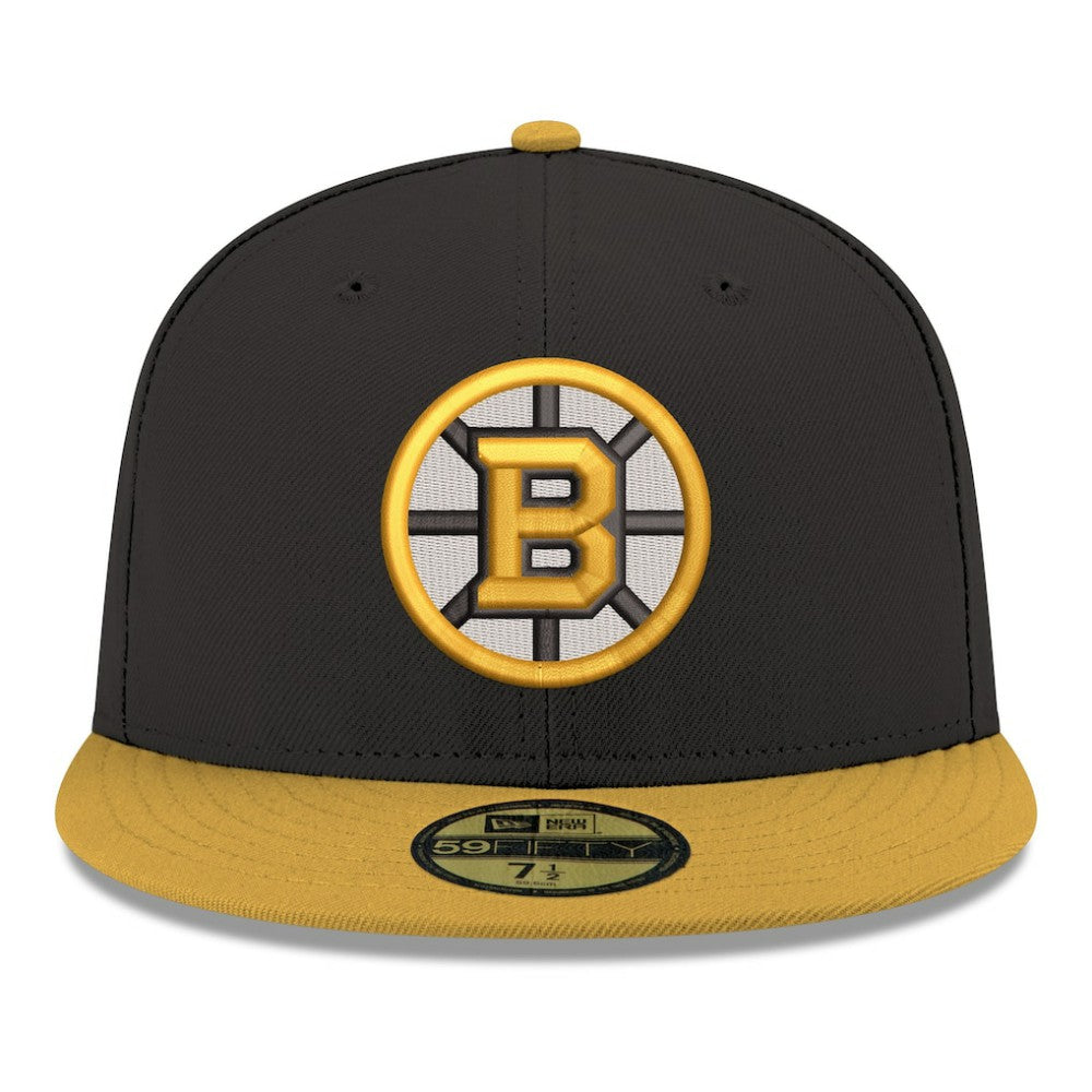 Boston Bruins New Era Core Logo Two-Tone 59FIFTY Fitted Hat - Black | US 203471457