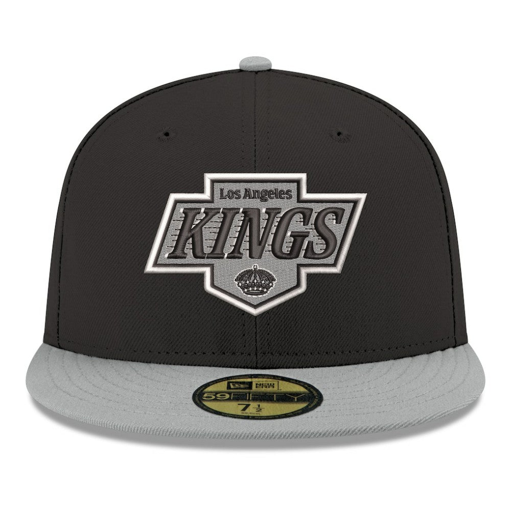 Los Angeles Kings New Era Core Logo Two-Tone 59FIFTY Fitted Hat - Black | US 203471460
