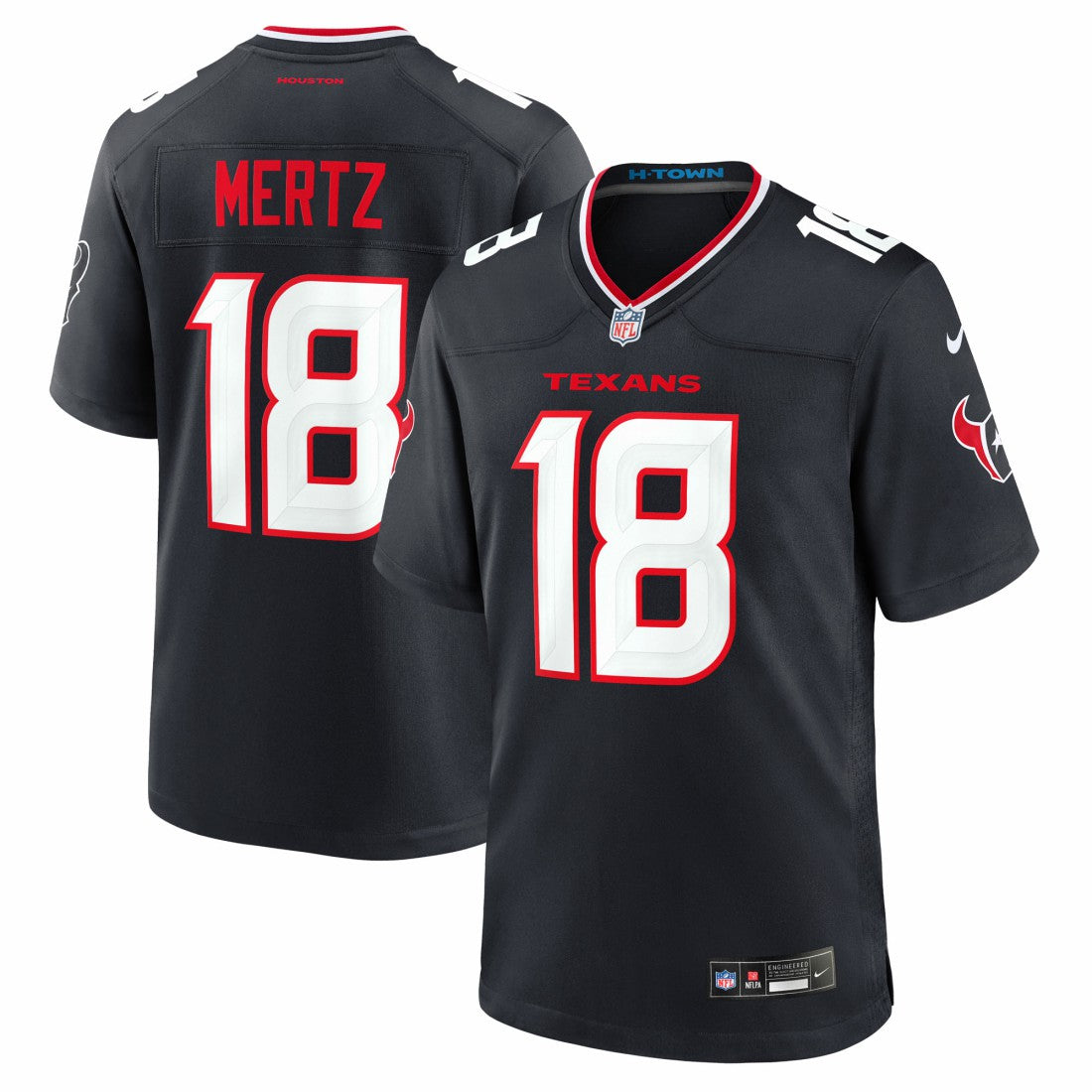 Graham Mertz Houston Texans Team Game Jersey - Navy Jerseys