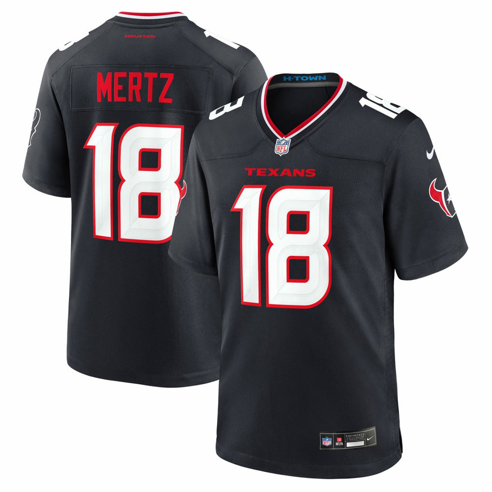 Graham Mertz Houston Texans Team Game Jersey - Navy Jerseys