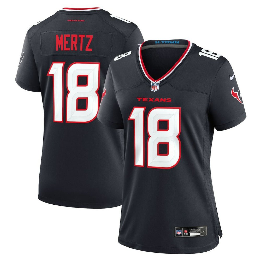 Graham Mertz Houston Texans Women's Team Game Jersey - Navy Jerseys