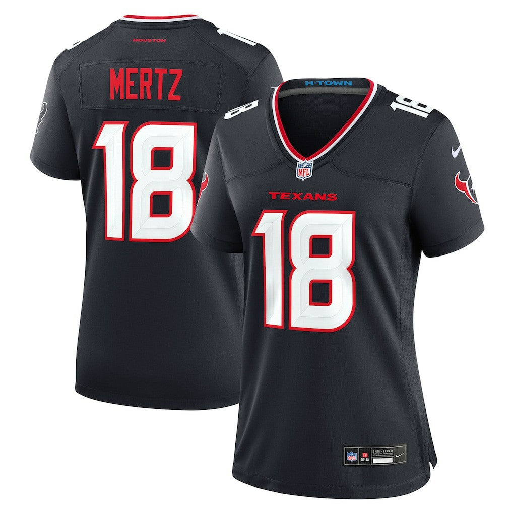 Graham Mertz Houston Texans Women's Team Game Jersey - Navy Jerseys