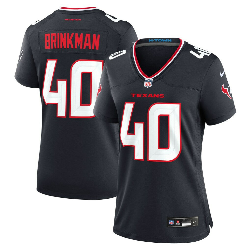 Austin Brinkman Houston Texans Women's Team Game Jersey - Navy Jerseys