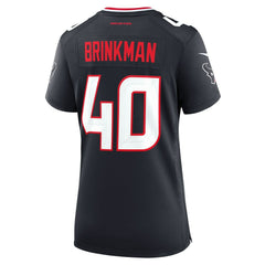 Austin Brinkman Houston Texans Women's Team Game Jersey - Navy Jerseys