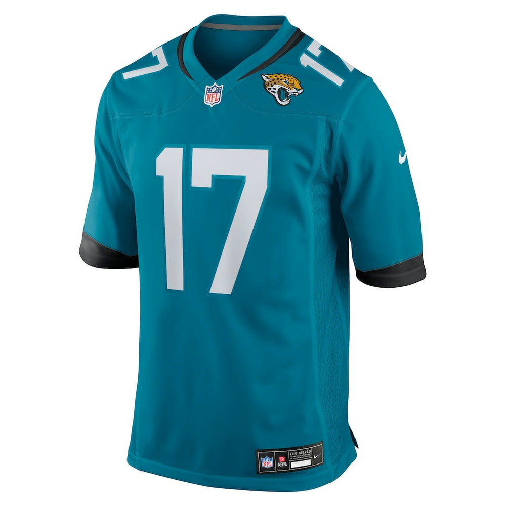 Tim Patrick Jacksonville Jaguars Team Game Jersey - Teal Jerseys