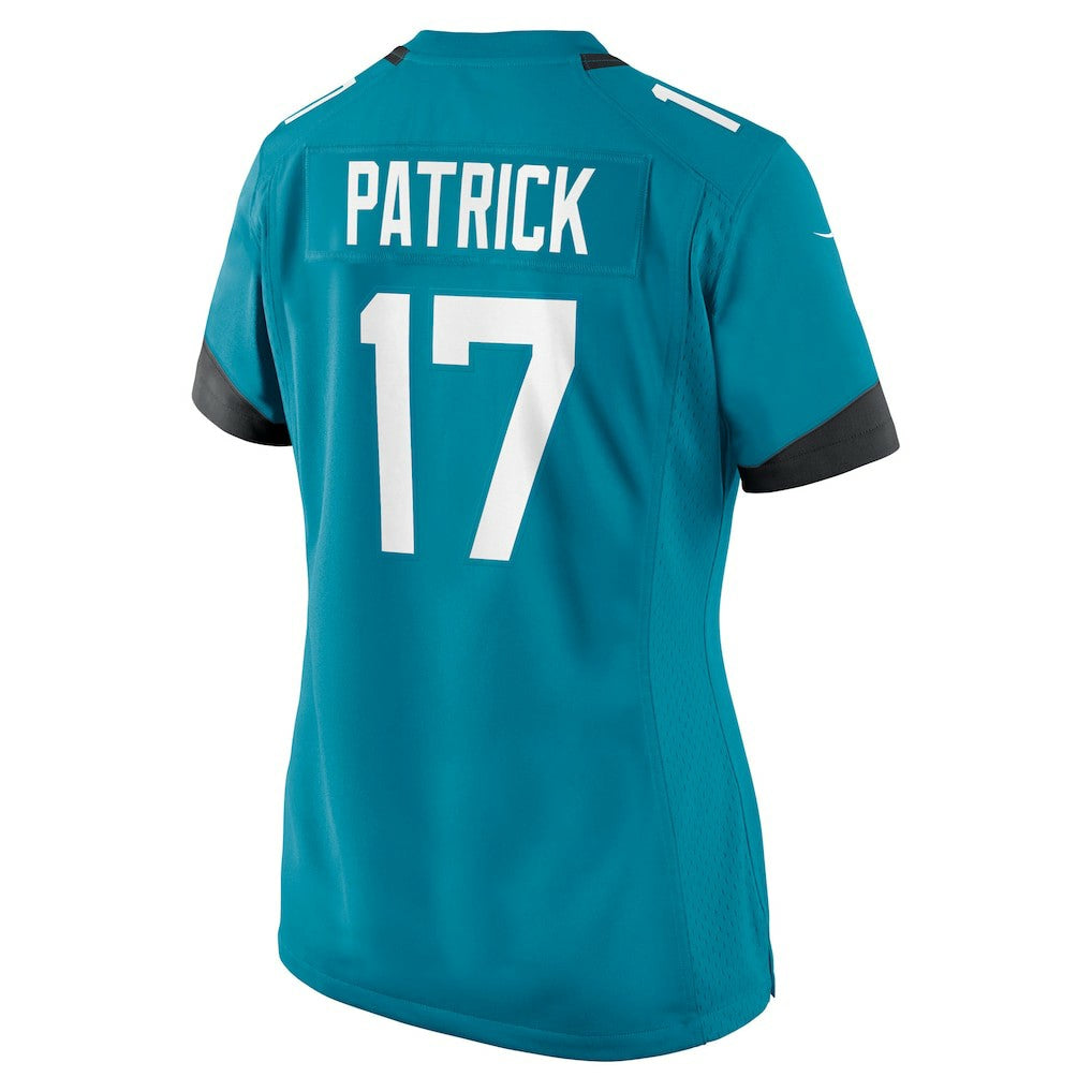 Tim Patrick Jacksonville Jaguars Women's Team Game Jersey - Teal Jerseys