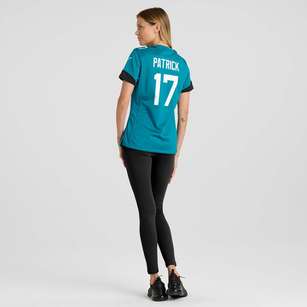 Tim Patrick Jacksonville Jaguars Women's Team Game Jersey - Teal Jerseys