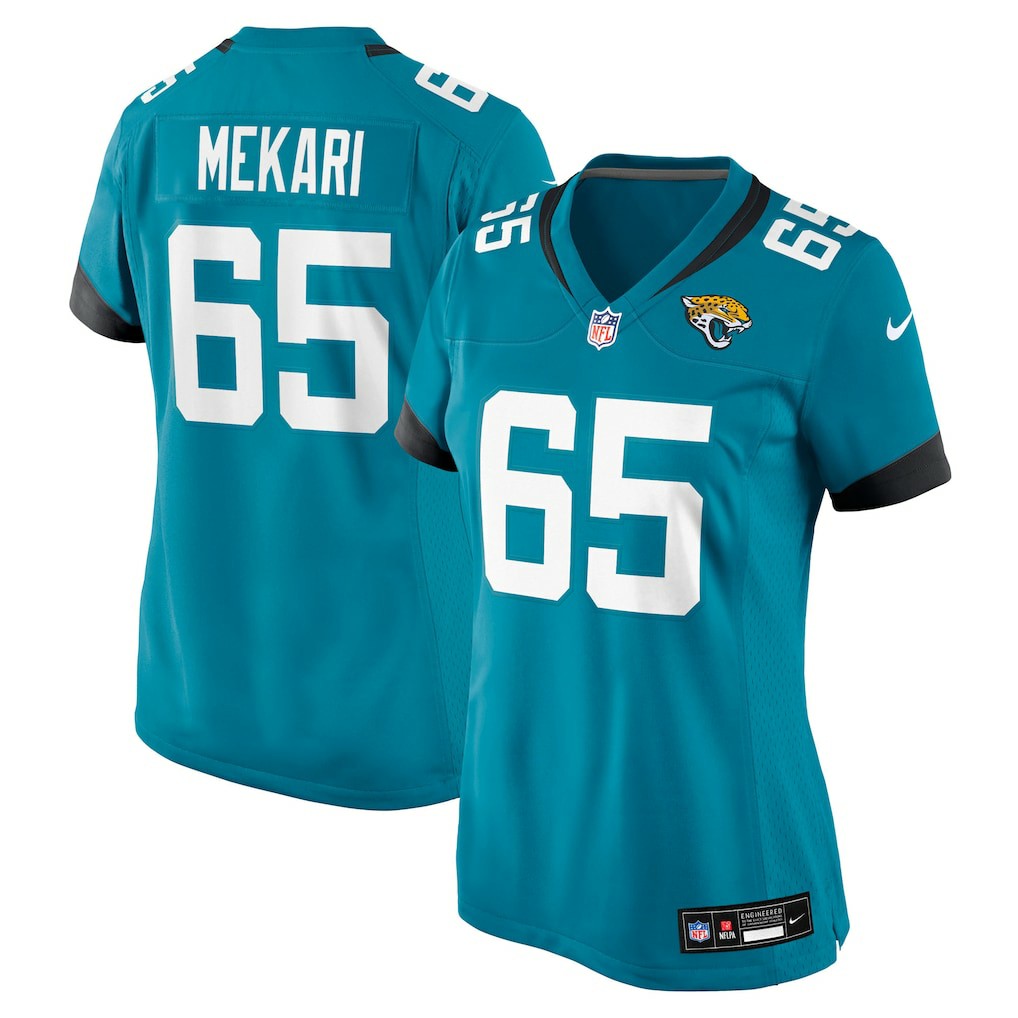 Patrick Mekari Jacksonville Jaguars Women's Team Game Jersey - Teal Jerseys