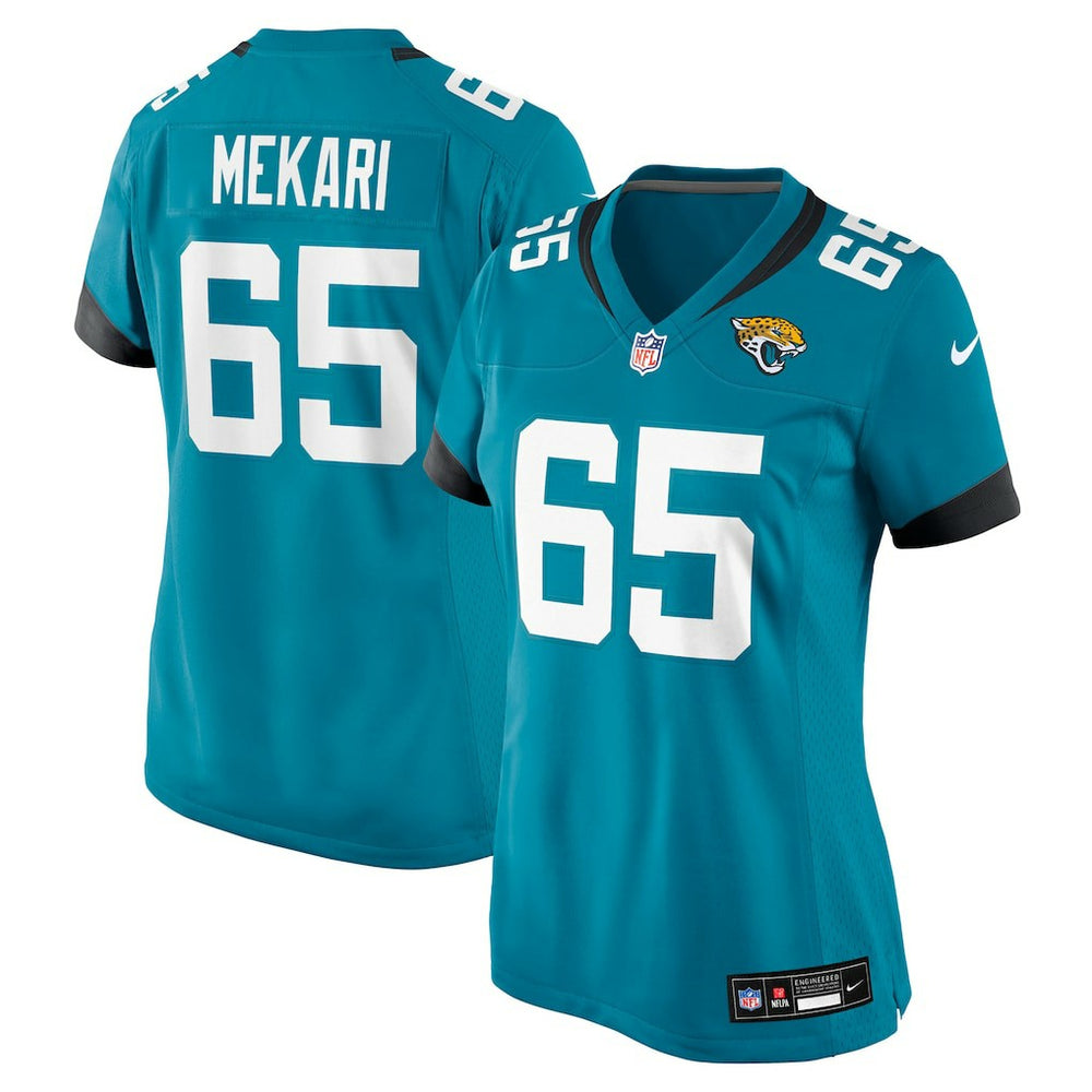 Patrick Mekari Jacksonville Jaguars Women's Team Game Jersey - Teal Jerseys