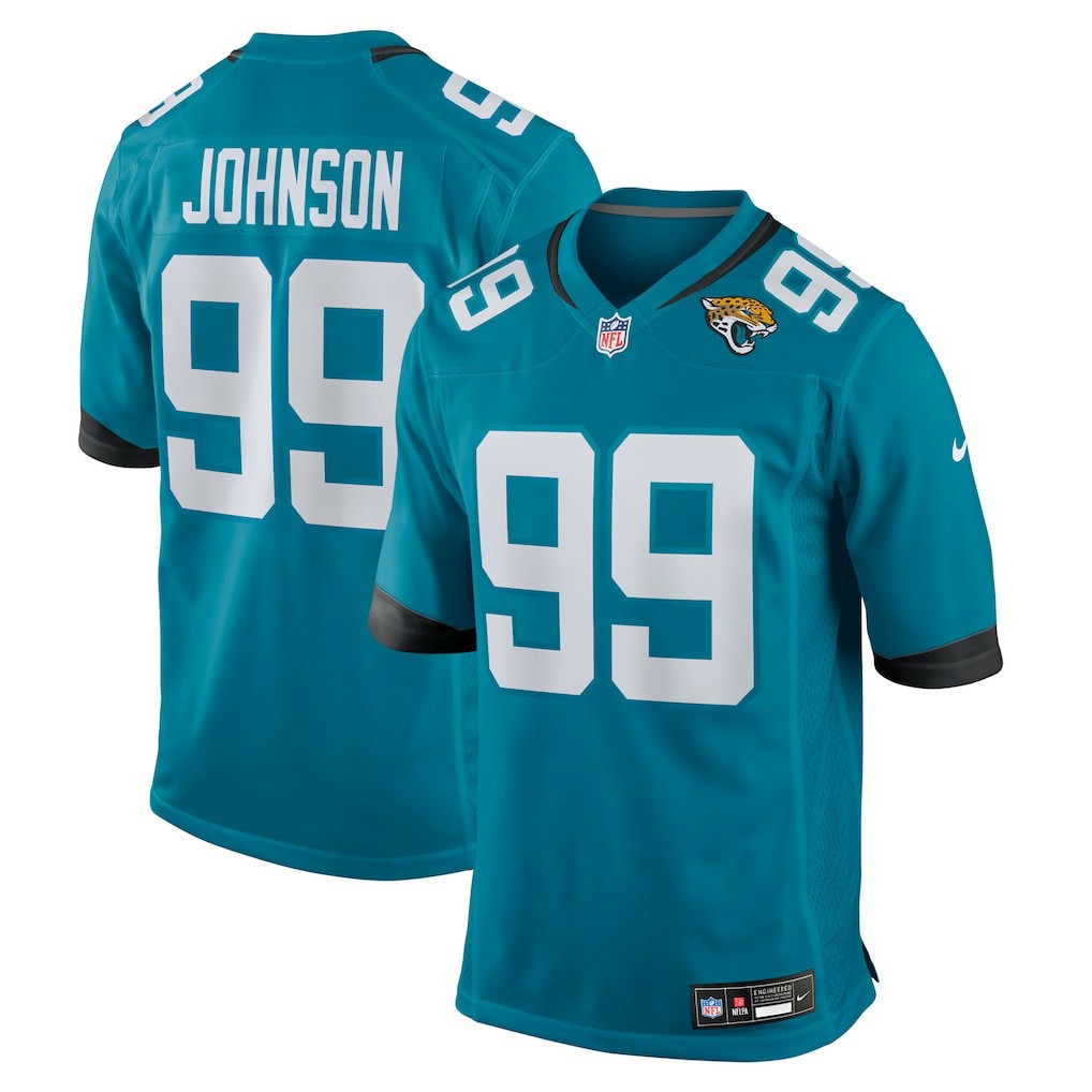 Austin Johnson Jacksonville Jaguars Team Game Jersey - Teal Jerseys