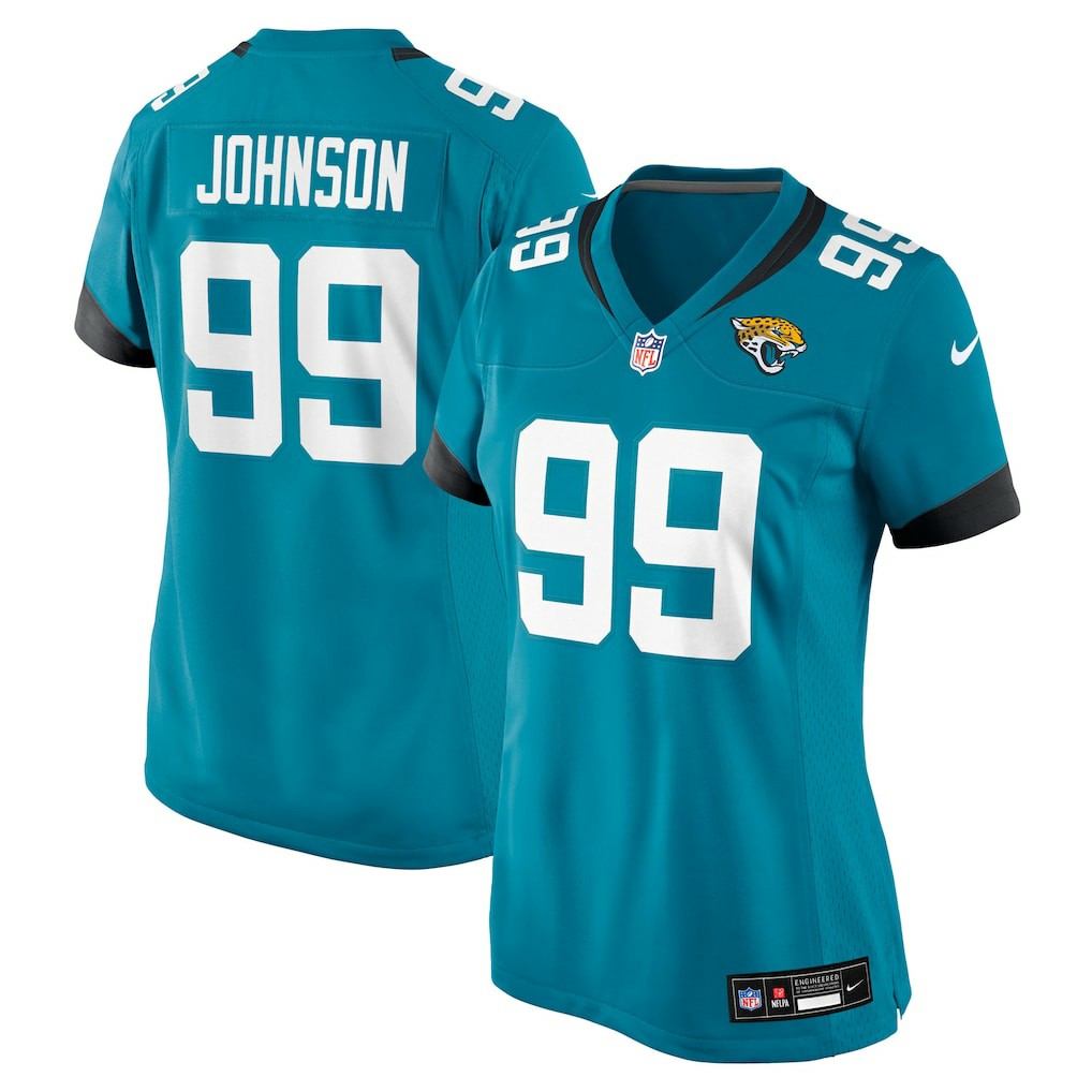 Austin Johnson Jacksonville Jaguars Women's Team Game Jersey - Teal Jerseys