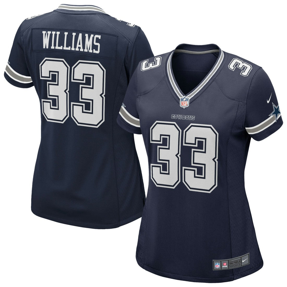 Javonte Williams Dallas Cowboys Women's Team Game Jersey - Navy Jerseys