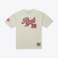 Ken Griffey Jr. Cincinnati Reds Mitchell & Ness Cooperstown Collection Throwback Name & Number T-Shirt - Cream T-shirts