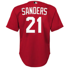 Deion Sanders Cincinnati Reds Mitchell & Ness Youth Cooperstown Mesh Batting Practice Jersey - Red Jerseys