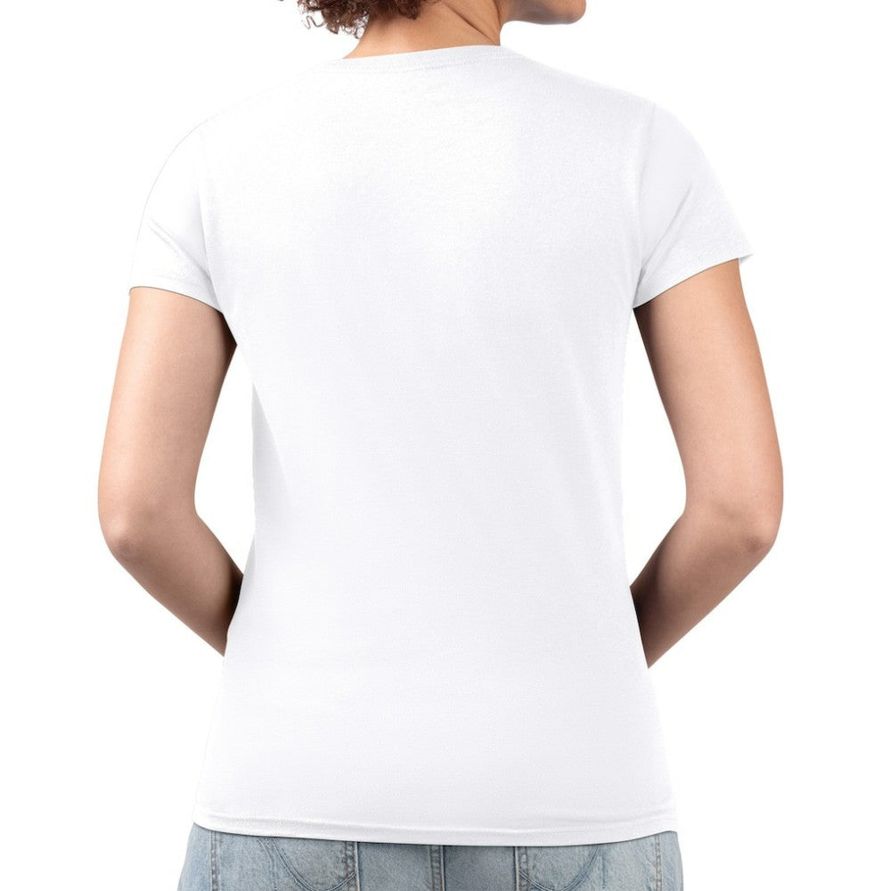 Seattle Mariners G-III 4Her by Carl Banks Women's Metallic Drop Lightweight V-Neck T-Shirt - White T-shirts