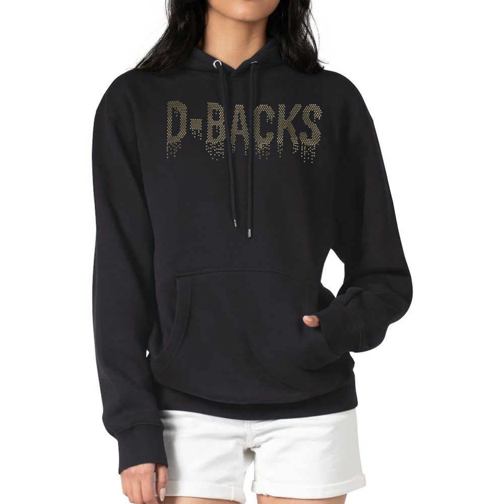 Arizona Diamondbacks G-III 4Her by Carl Banks Women's Metallic Drop Fleece Hoodie - Black Hoodies